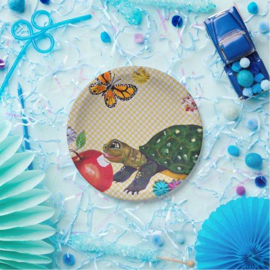 おめでとめの子どもたちのパーティー用品がみすぼらしいシック ペーパープレート (パーティー)