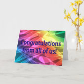 おめでスタイリッシュとうございます！ カード (黄色い花)