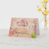 おめで結婚とう カード (黄色い花)