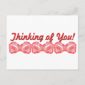 おもいやり タッタードハート ピンク テンプレート ポストカード (正面)