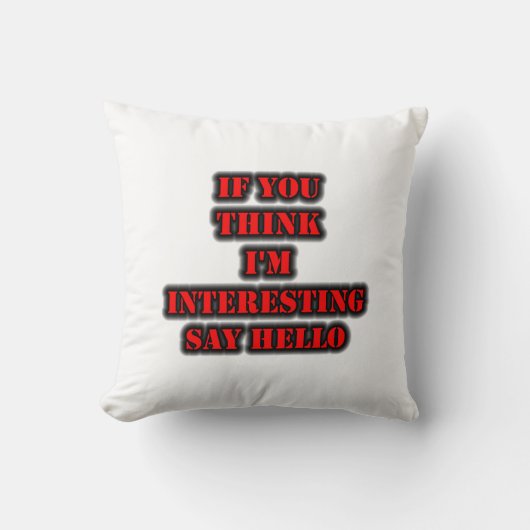 おもしし考えて面白いハロー クッション (正面)