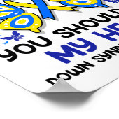 おもしし考えは手が一杯だ – ダウン症候群Awa ポスター (角)