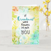 おもしばあちゃんの花を選ぶ! カード (黄色い花)