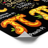 おもしろいπの日 3.14 πメニュー 果物 数学好きの先生 ポスター (角)