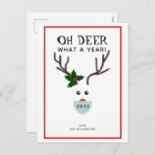 おもしろいああ鹿2021年のクリスマス シーズンポストカード (正面/裏面)