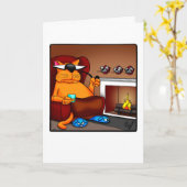 おもしろいあいさつきカード保の猫のTouch カード (黄色い花)