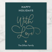 おもしろいあいさつ文の編集可能な色の休日ボトルラベル ワインラベル (シングルラベル)