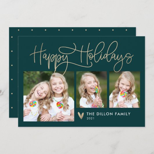 おもしろいあいさつ編集可能なカラー休日写真カード シーズンカード (正面/裏面)