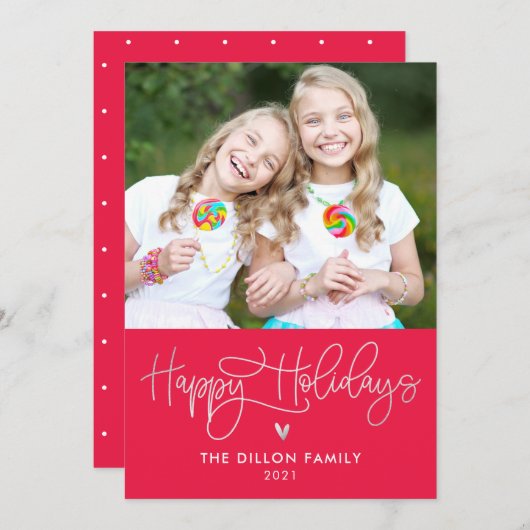 おもしろいあいさつ編集可能なカラー休日写真カード シーズンカード (正面/裏面)