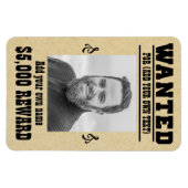 おもしろいあなたの顔を追加し、文字カウボーイはポスターを求め、 マグネット (横)