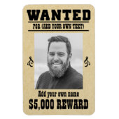 おもしろいあなたの顔を追加し、文字カウボーイはポスターを求め、 マグネット (縦)