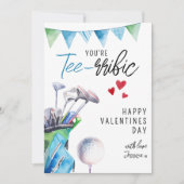おもしろいあなたはティーリフィックゴルフテーマ | バレンタインデー シーズンカード (正面)