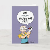 「おもしろいあなたは古くない」誕生日 カード (正面)