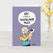 「おもしろいあなたは古くない」誕生日 カード (黄色い花)