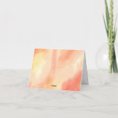 「おもしろいあなたは桃」がリンゴでカードを渡した サンキューカード (裏面)