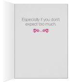 「おもしろいあまり期待しない」誕生日・カード (内側 (右))