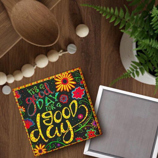 おもしろいいい日感動的フローラトレンディー マグネット