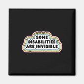 おもしろいいくつかの障害は不可視の引用文 マグネット (正面)