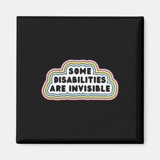 おもしろいいくつかの障害は不可視の引用文 マグネット (正面)