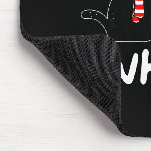 おもしろいいけなの木を突き刺す黒猫 マウスパッド (コーナー)