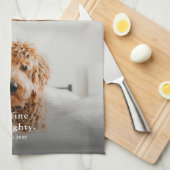 おもしろいいけなペット2枚の写真 キッチンタオル (四つ折り)