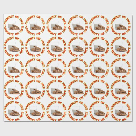 おもしろいいけなレッドまたはニースミルクとCookieギフトラップ ラッピングペーパー (フラット)