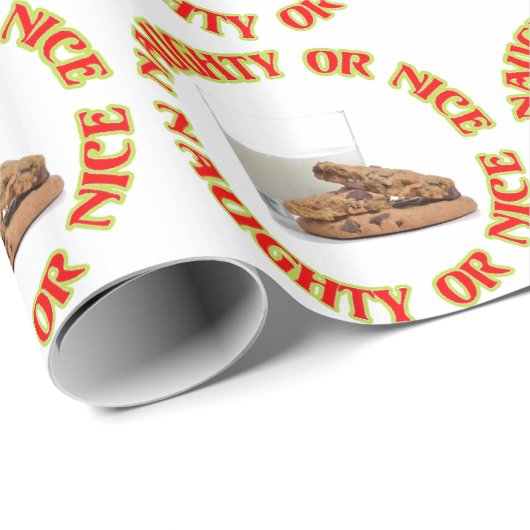 おもしろいいけなレッドまたはニースミルクとCookieギフトラップ ラッピングペーパー (ロールコーナー)