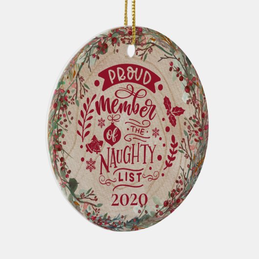 おもしろいいけな写真パーソナライズされた植物一覧 セラミックオーナメント (右)