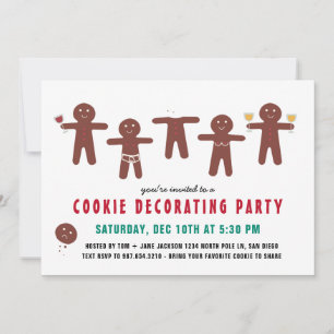 おもしろいいけなAdult Cookie飾のパーティー 招待状