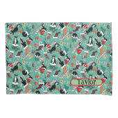 おもしろいいけなChristmasパーソナライズされた Cats Kids 枕カバー (正面)