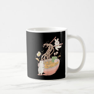 おもしろいうさぎラーメン麺スープかわいいAe コーヒーマグカップ