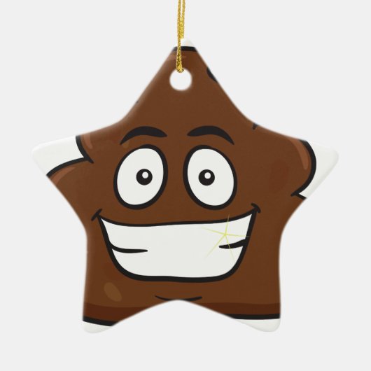 おもしろいうんこ絵文字 セラミックオーナメント (正面)