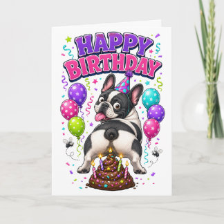 おもしろいうんちをする犬の誕生日 カード