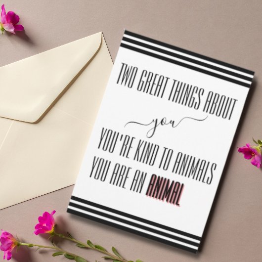 おもしろいおいけな前の男のカード サンキューカード