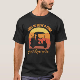 おもしろいおじいちゃんのゴルフ Tシャツ