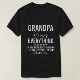 おもしろいおじいちゃんはすべてを知っているビンテージギフト Tシャツ