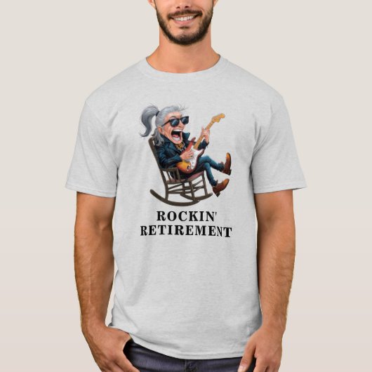 おもしろいおじさんの退職 Tシャツ (正面)