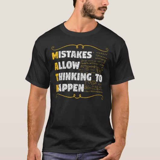 おもしろいおたく演算ギークの間違いが考えHaに許可 Tシャツ (正面)