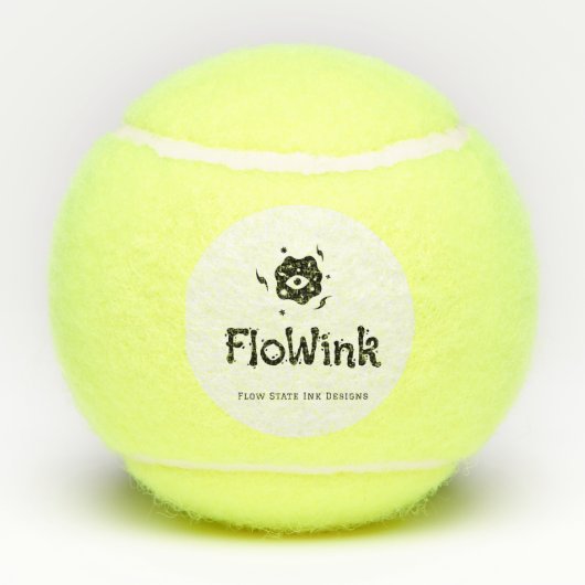 おもしろいおっちょこちょいの顔 テニスボール (裏面)