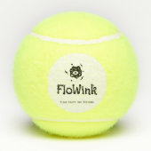 おもしろいおっちょこちょいの顔 テニスボール (裏面)