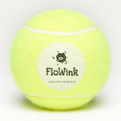 おもしろいおっちょこちょいの顔 テニスボール (裏面)