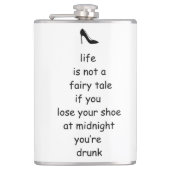 おもしろいおとぎ話シンデレラガラススリッパ フラスク (正面)