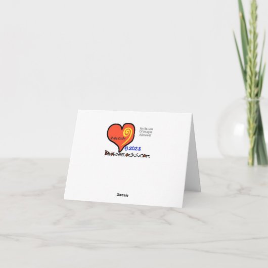 おもしろいおとめ検診挨拶カード カード (裏面)