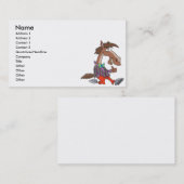 おもしろいおどけた馬漫画を吐く 名刺 (正面/裏面)