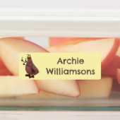 おもしろいおなかがすいた醜いノミパーソナライズされたガ ラベル (貼付)