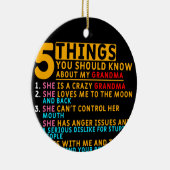 おもしろいおばあちゃん セラミックオーナメント (右)