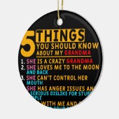 おもしろいおばあちゃん セラミックオーナメント (左)