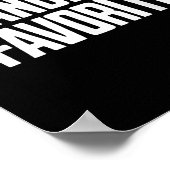 おもしろいおばあちゃん's黒お気に入りのモダンクラシック ポスター (角)