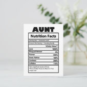 おもしろいおばさんの栄養成分表示ポストカード ポストカード (スタンド正面)