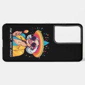おもしろいおばさんゼロルール SAMSUNG GALAXYケース (裏面横)